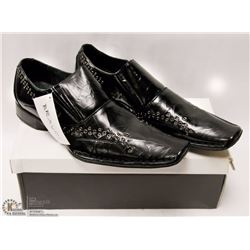 BRAVO! BRAND MENS LEATHER DRESS SHOES(SLIP ON)