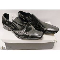 BRAVO! BRAND MENS LEATHER DRESS SHOES(SLIP ON)