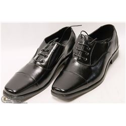 MENS BLACK LACE UP LEATHER DRESS SHOES SIZE 12