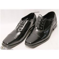 MENS BLACK LACE UP LEATHER DRESS SHOES SIZE 10