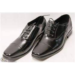 MENS BLACK LACE UP LEATHER DRESS SHOES SIZE 10