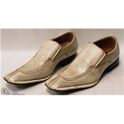 MENS CREAM/BURNT CREAM ACCENT DRESS SHOES SIZE 7.5