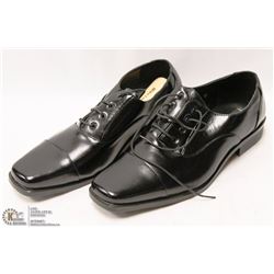 MENS BLACK LACE UP LEATHER DRESS SHOES SIZE 12