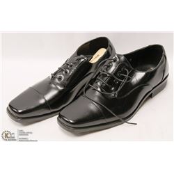 MENS BLACK LACE UP LEATHER DRESS SHOES SIZE 9.5