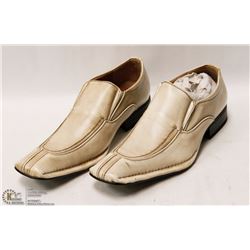 MENS CREAM/BURNT CREAM ACCENT DRESS SHOES SIZE 8.5