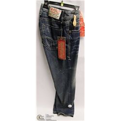 RIVET DE CRU DENIM JEANS 33/32 SLIM STRAIGHT MENS