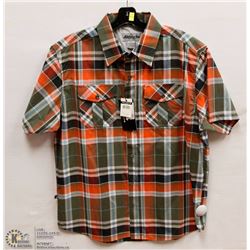 MENS SIZE LARGE SHORT SLEEVED BUTTON DOWN