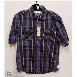 MENS SIZE LARGE SHORT SLEEVED BUTTON DOWN