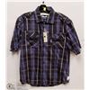 Image 1 : MENS SIZE LARGE SHORT SLEEVED BUTTON DOWN