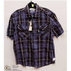 MENS SIZE LARGE SHORT SLEEVED BUTTON DOWN