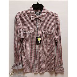 MENS SIZE MEDIUM LONG SLEEVED BUTTON DOWN