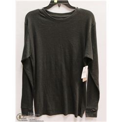 MENS SIZE LARGE LONG SLEEVED HENLEY SHIRT