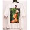 Image 1 : MENS SIZE LARGE TITS HAWAIIAN WHITE T-SHIRT