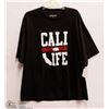 Image 1 : MENS SIZE MEDIUM CALI LIFE BLACK LOOSE T-SHIRT