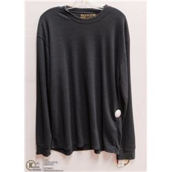 MENS SIZE 2 XLARGE NAVY BLUE HENLEY WAFFLE TEXTURE