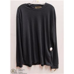 MENS SIZE 2 XLARGE NAVY BLUE HENLEY WAFFLE TEXTURE