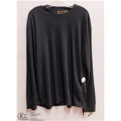 MENS SIZE MEDIUM NAVY BLUE HENLEY WAFFLE TEXTURE