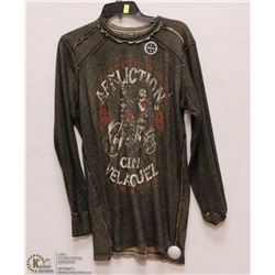 MENS SIZE LARGE LONG SLEEVED KNIT TEXTURED