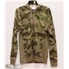 Image 1 : MENS SIZE SMALL GREEN CAMO ZIP UP HOODIE WITH