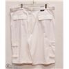 Image 1 : MENS SIZE 42 WHITE LONG CARGO SHORTS