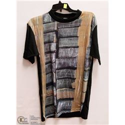 MENS SIZE ONE SIZE BRICK WALL GRAPHIC T-SHIRT