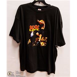 MENS SIZE 2 XLARGE ACDC BLACK T-SHIRT