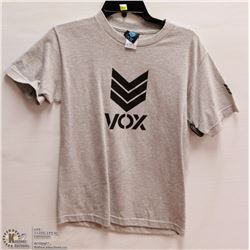 MENS SIZE SMALL VOX LOGO GREY T-SHIRT
