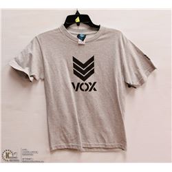 MENS SIZE SMALL VOX LOGO GREY T-SHIRT