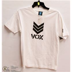 MENS SIZE SMALL VOX LOGO WHITE T-SHIRT