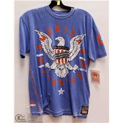 MENS SIZE LARGE AMERICAN FIGHTER BLUE T-SHIRT