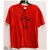Image 1 : MENS SIZE XLARGE OK SIGN RED T-SHIRT