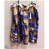 Image 1 : MENS SIZE 40 PAIR OF BLUE/ORANGE PLAID SHORTS