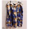 Image 1 : MENS SIZE 42 PAIR OF BLUE/ORANGE PLAID SHORTS