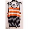 Image 1 : MENS SIZE 3 XLARGE ATHLETIC TANK ORANGE/BLUE/WHITE