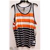 Image 1 : MENS SIZE 2 XLARGE ATHLETIC TANK ORANGE/BLUE/WHITE