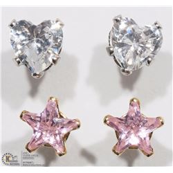 #10-3 PAIRS OF 14K YELLOW AND WHITE GOLD