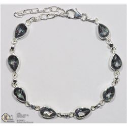 #22-STERLING SILVER MYSTIC TOPAZ CHAIN LINK