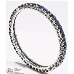 #29-STERLING SILVER BLUE SAPPHIRE (32.0CT) BANGLE