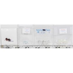 #44-GENUINE ASSORTED GARNET, WHITE TOPAZ,