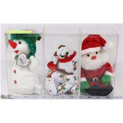 THREE CHRISTMAS THEMED TY BEANIE BABY'S IN