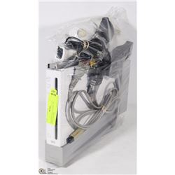 NINTENDO WII CONSOLE WITH ALL CORDS, STAND,