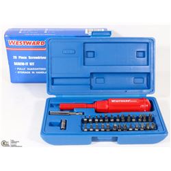 WESTWARD 29PC SCREWDRIVER SET IN HARD CASE