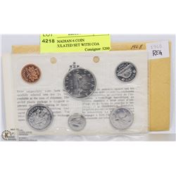 1968 CANADIAN 6 COIN UNCIRCULATED SET WITH COA