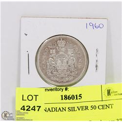 1960 CANADIAN SILVER 50 CENT PIECE.