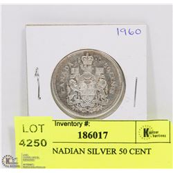 1960 CANADIAN SILVER 50 CENT PIECE.