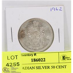 1962 CANADIAN SILVER 50 CENT PIECE.