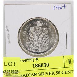 1964 CANADIAN SILVER 50 CENT PIECE.
