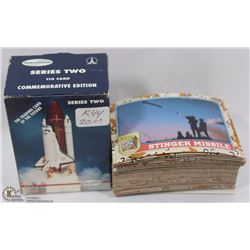 2 SETS OF CARDS - DESERT STORM AND SPACE SHOTS.