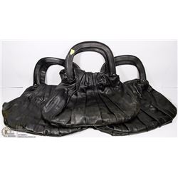 LOT OF 3 WOMENS BLACK PURSES