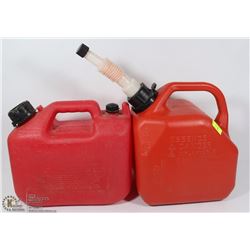 TWO USED SMALL JERRY CANS - 5L & 4.7L.